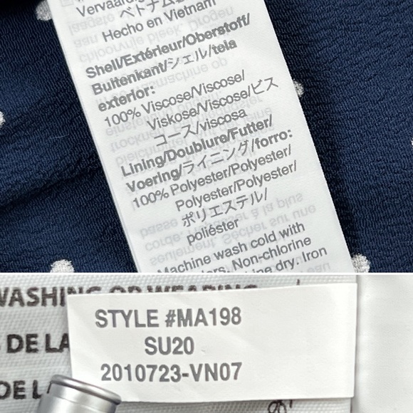 NWT Madewell V-Back Wide-Leg Jumpsuit Polka Dot Empire Waist Buttons Blue Size 2 - Picture 5 of 5